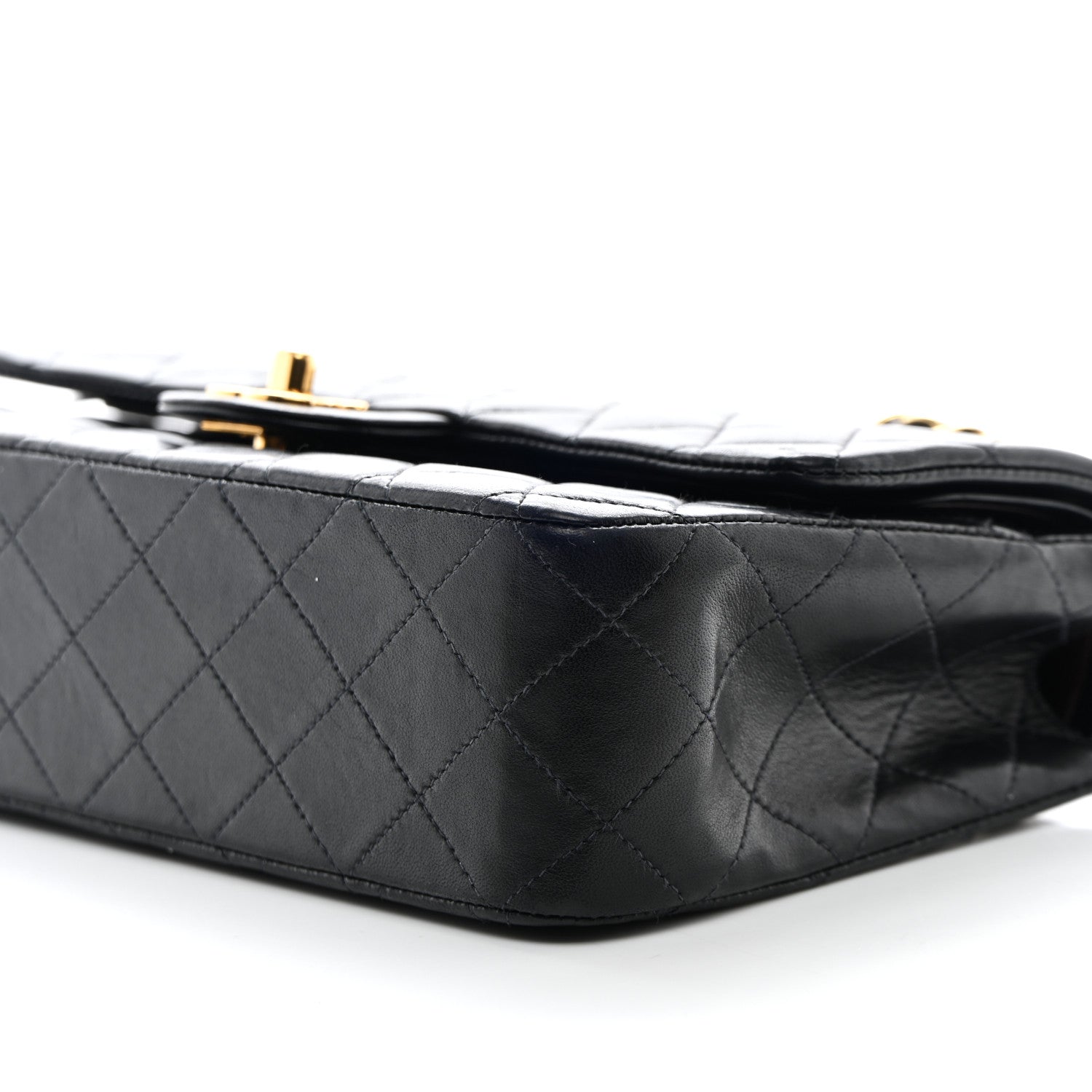 Chanel Lambskin Quilted Medium Double Flap Black 10 of 12