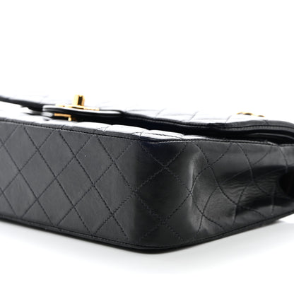 Chanel Lambskin Quilted Medium Double Flap Black 10 of 12