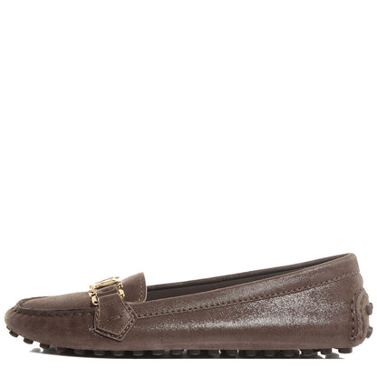 Louis Vuitton Iridescent Suede Oxford Loafers Metallic 37.5 1 of 7
