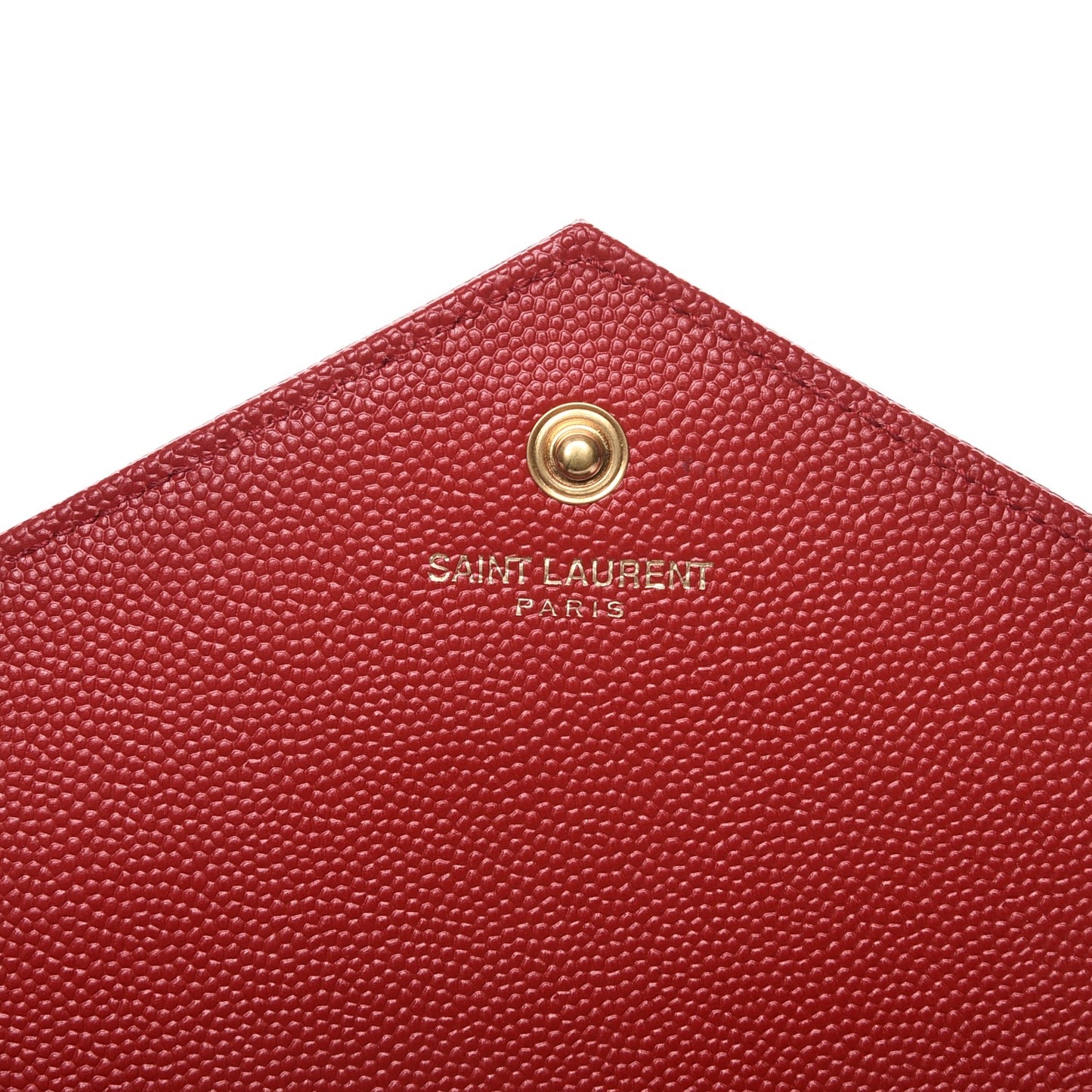Grain De Poudre Matelasse Chevron Monogram Chain Wallet Red