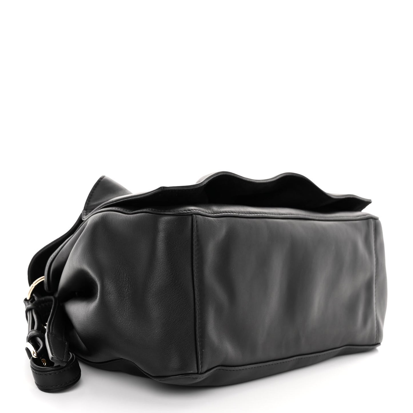 Smooth Calfskin Bloomy Crossbody Bag Black