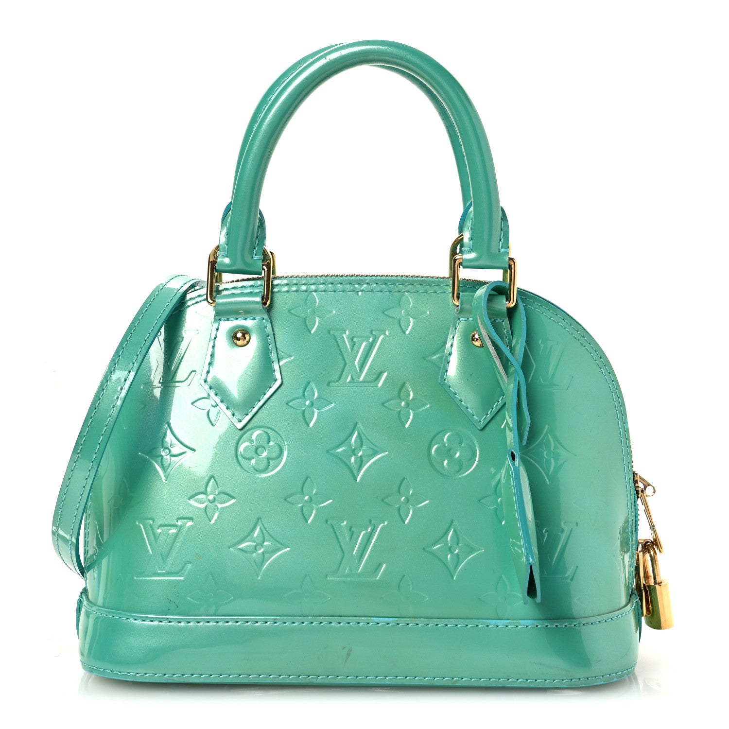 Louis Vuitton Vernis Alma BB Blue Lagon 1 of 16