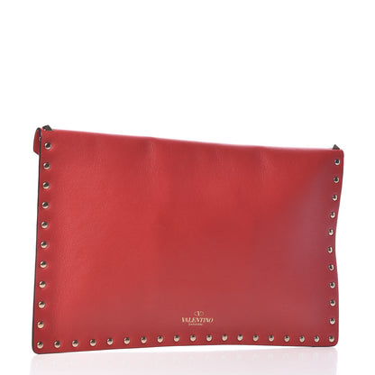 Valentino Garavani Vitello Large Rockstud Envelope Clutch Rosso Valentino 3 of 10