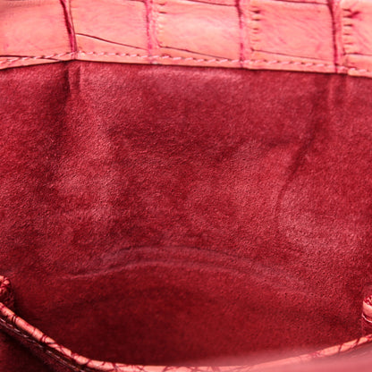 Nancy Gonzalez Crocodile Satchel Light Coral 10 of 12
