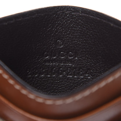 Gucci GG Supreme Monogram Calfskin Card Holder Beige Ebony Cuir 6 of 7