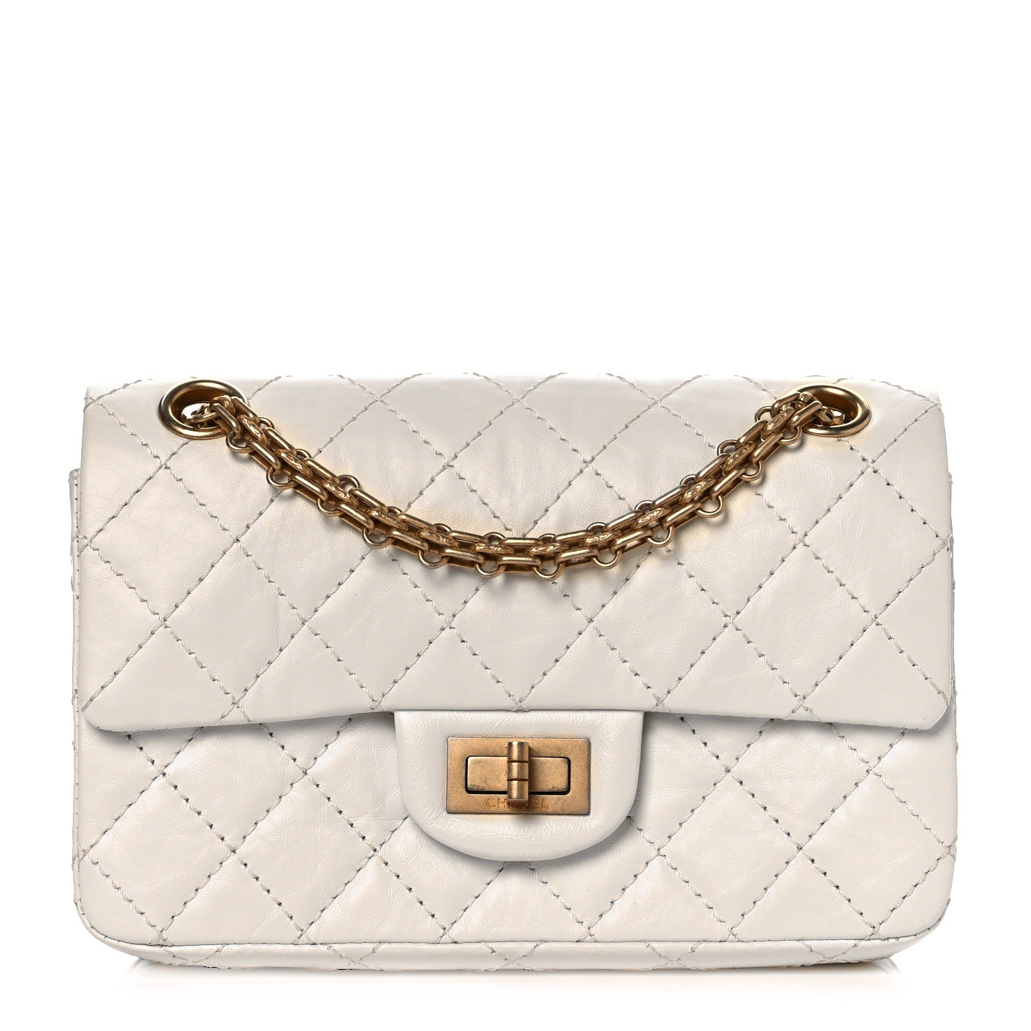 Chanel Aged Calfskin Quilted 2.55 Reissue Mini Flap White 1 of 10