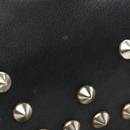Alexander McQueen Smooth Calfskin Studded Padlock Skull Clutch Black 11 of 14