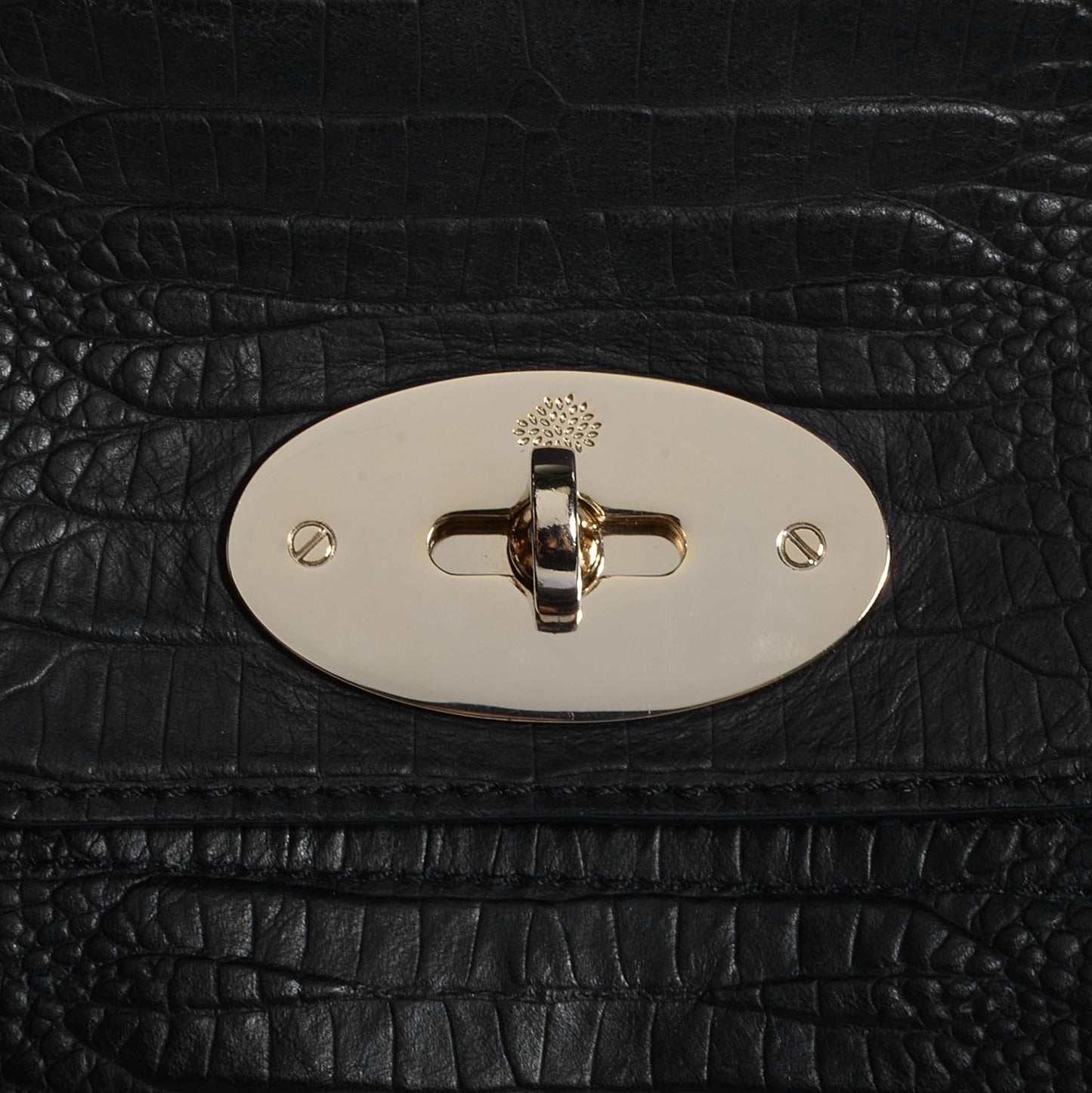 Mini Croc Print Small Bayswater Satchel Black