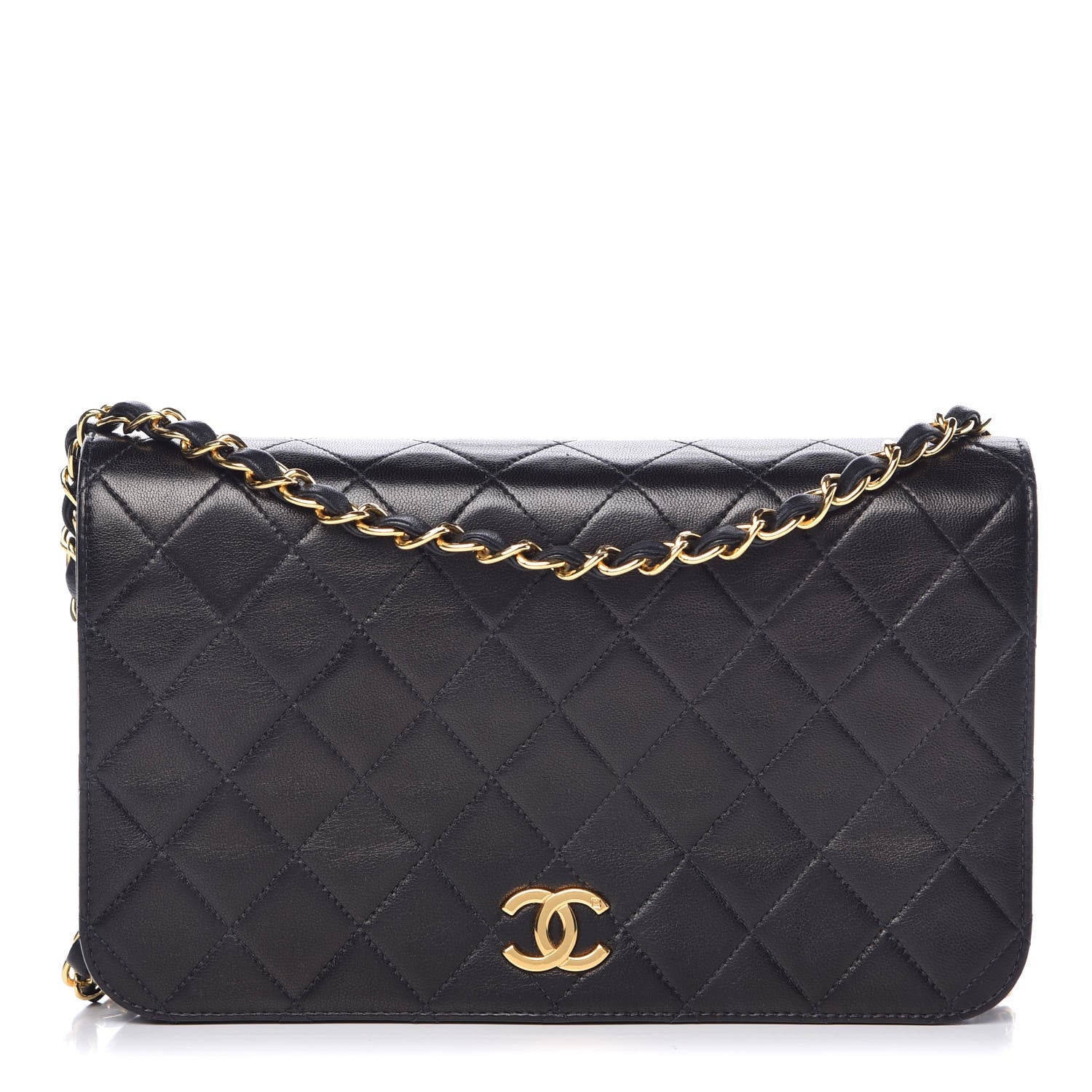 Chanel Lambskin Quilted Small Single Flap Black 1 of 9