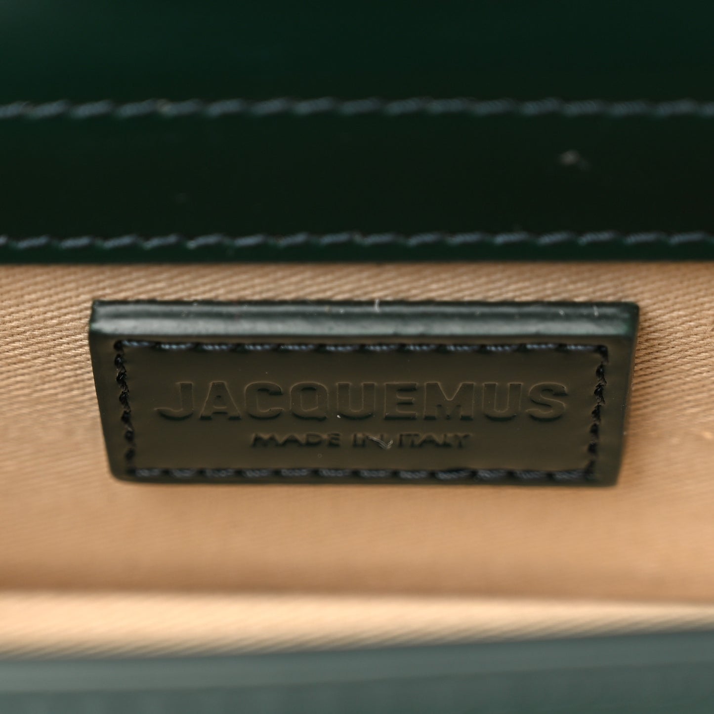 Glazed Calfskin Le Bambino Dark Green
