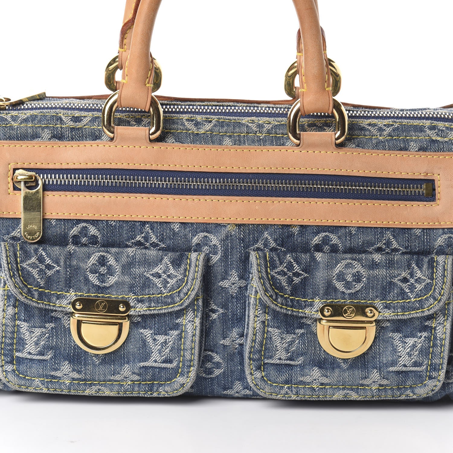 Louis Vuitton Monogram Denim Neo Speedy Blue 6 of 8