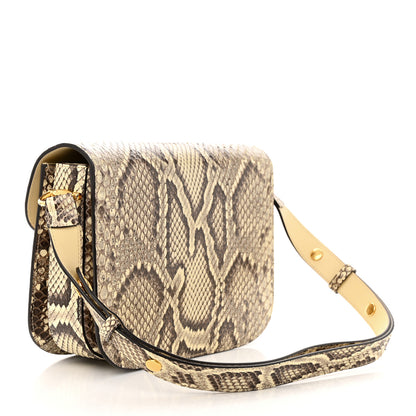 Gucci Snakeskin Horsebit 1955 Shoulder Bag Natural 3 of 12