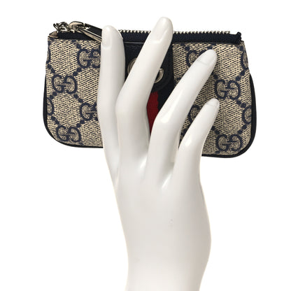 Gucci GG Supreme Monogram Web Ophidia Key Case Beige Blue 2 of 6