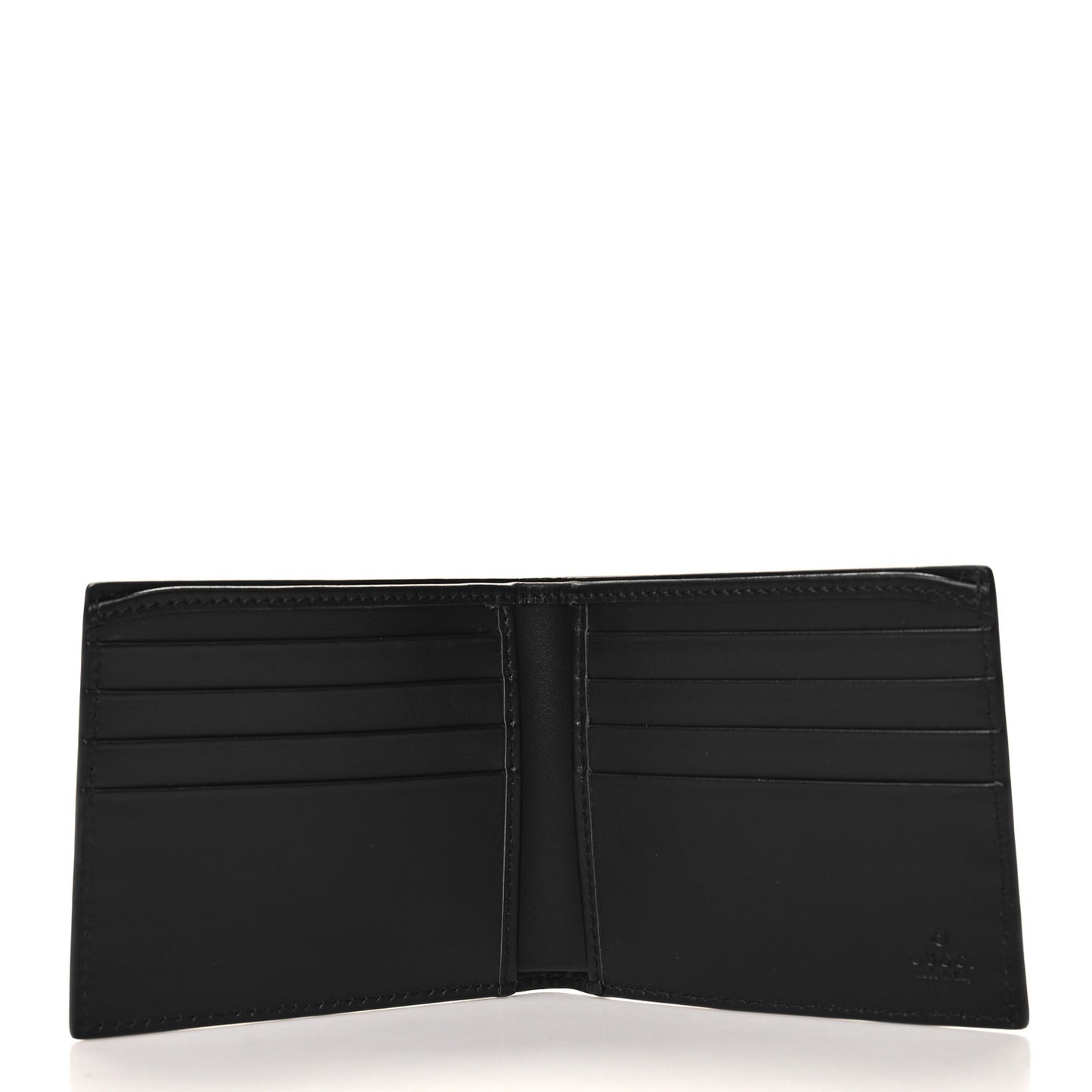 Plutone Calfskin Logo Bi-Fold Wallet Black