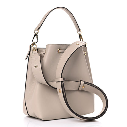 Louis Vuitton Calfskin Lockme Bucket MM Greige 3 of 12
