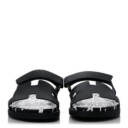 Hermes Epsom Calfskin Graff Hermes Mens Chypre Sandals 41 Black 2 of 8
