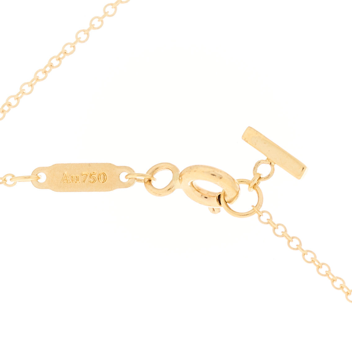 18K Yellow Gold Small T Smile Pendant Necklace