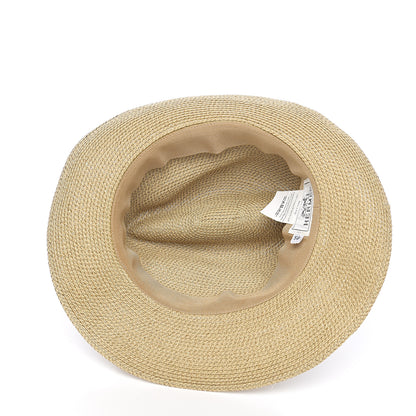 Hermes Straw Grosgrain Hat 58 3 of 4