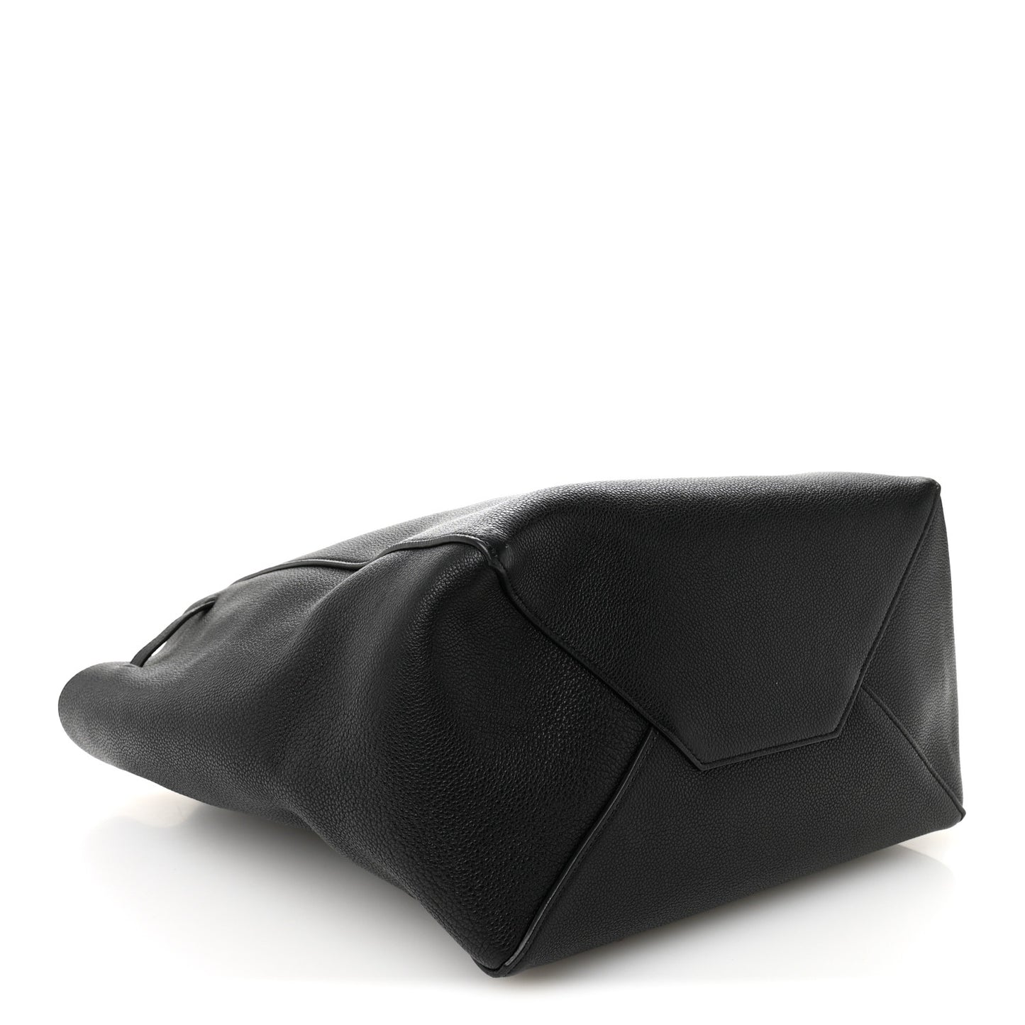 Soft Grained Calfskin Small Belt Cabas Phantom Black