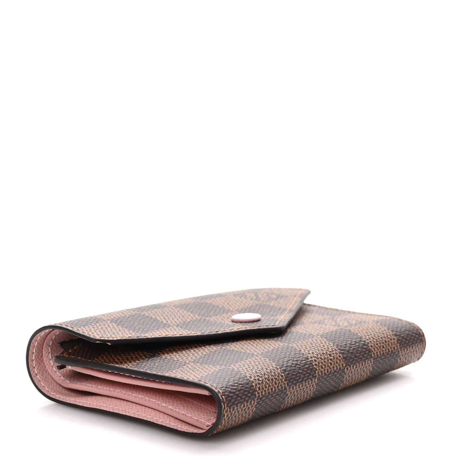Louis Vuitton Damier Ebene Victorine Wallet Rose Ballerine 4 of 9