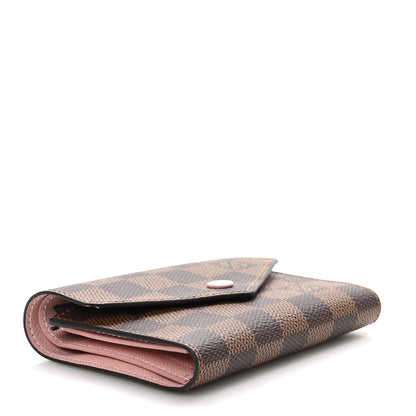 Louis Vuitton Damier Ebene Victorine Wallet Rose Ballerine 4 of 9