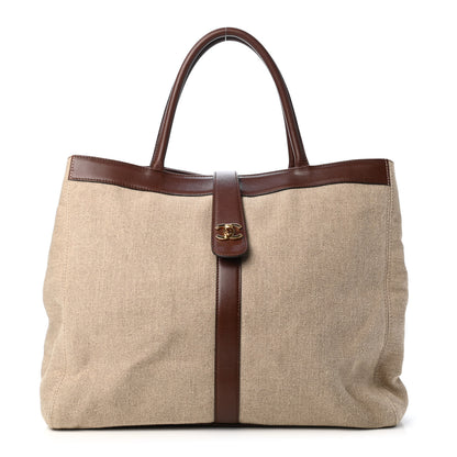 Chanel Linen Tote Beige 1 of 4
