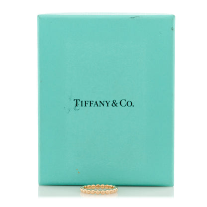 Tiffany 18K Rose Gold Narrow Ziegfeld Beaded Band Ring 52 6 5 of 5