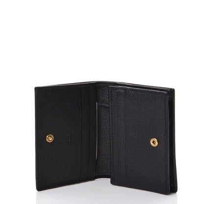 Gucci Calfskin Crystal Double G Card Case Black 5 of 7