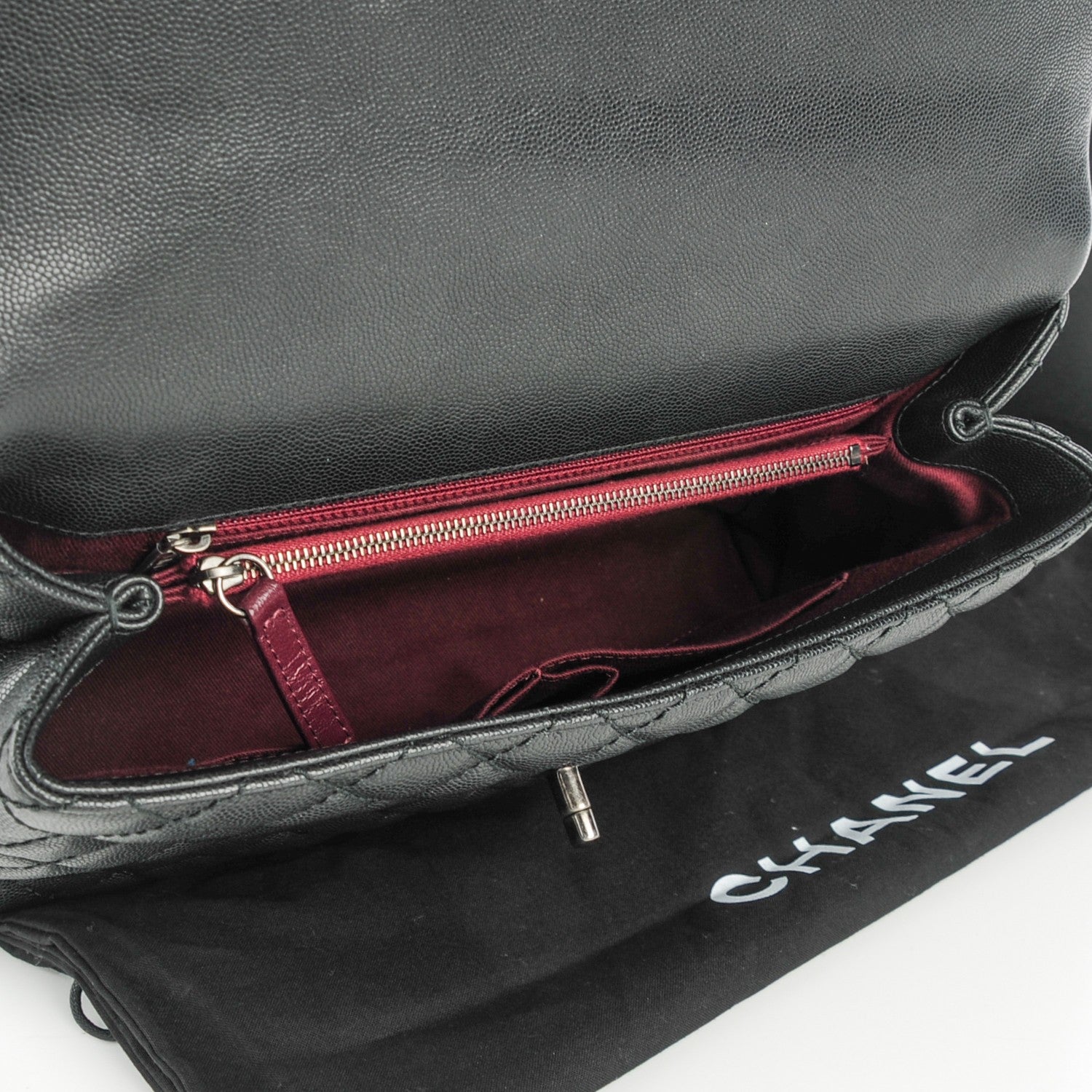 Chanel Caviar Quilted Medium Coco Handle Flap Black 5 of 8