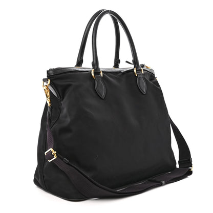 Prada Tessuto Nylon Saffiano Satchel Black 3 of 11
