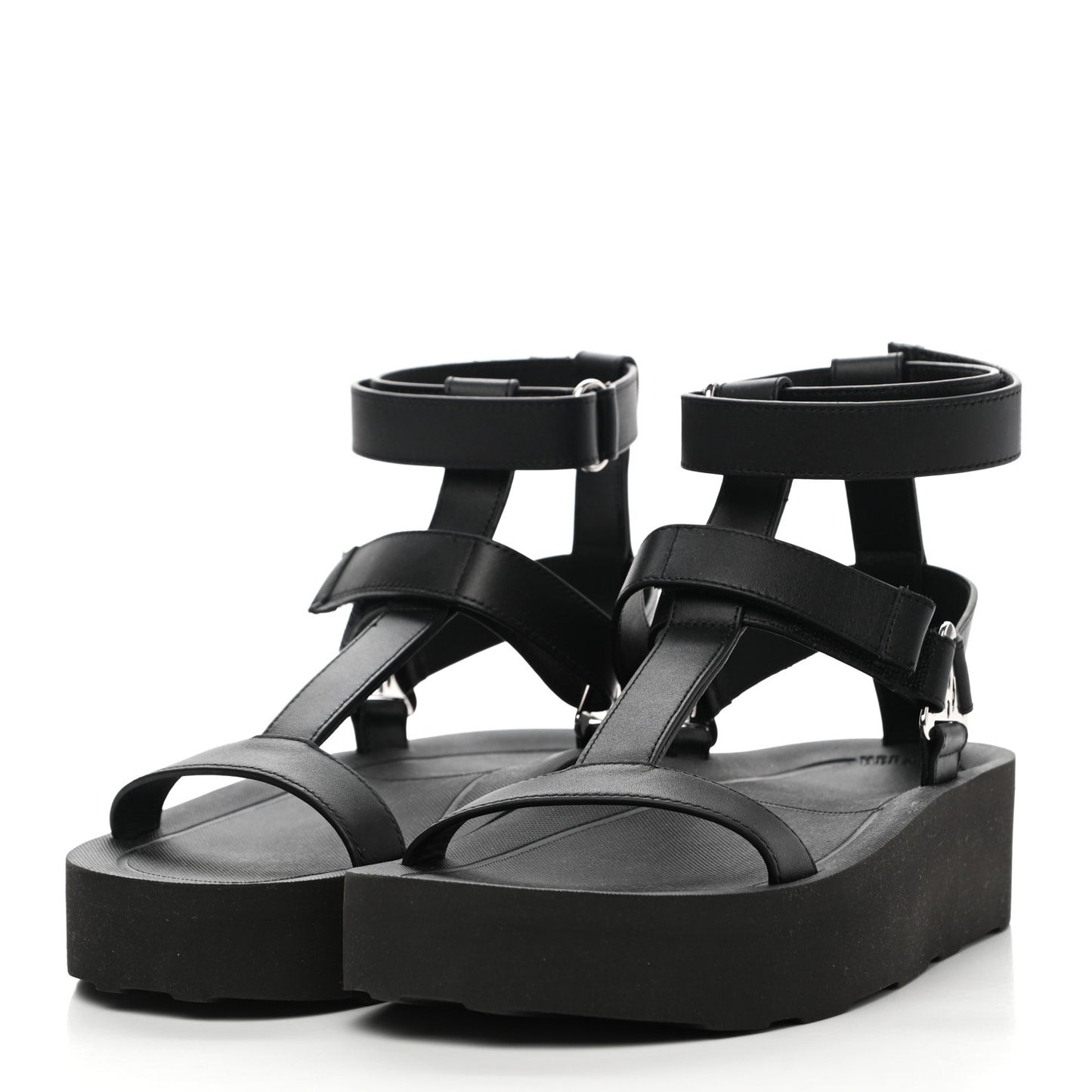Calfskin Womens Enid Sandals 38 Black