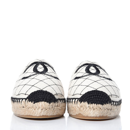 Chanel Fabric Biarritz CC Espadrilles 39 Beige Black 2 of 12