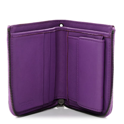 Bottega Veneta Nappa Intrecciato Zip Around Compact Wallet Byzantine 5 of 8