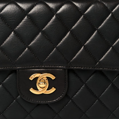 Chanel Lambskin Quilted Medium Rectangular Kelly Flap Bag Black 10 of 12