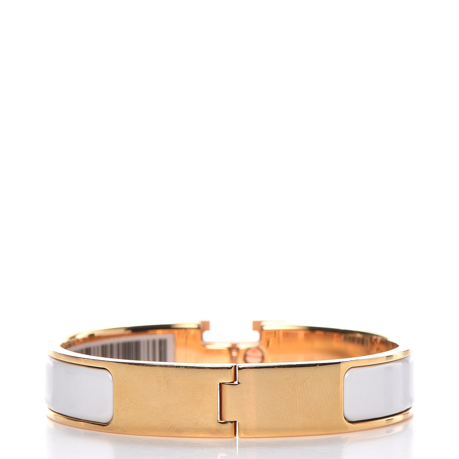 Hermes Enamel Narrow Clic Clac H Bracelet PM White 3 of 7