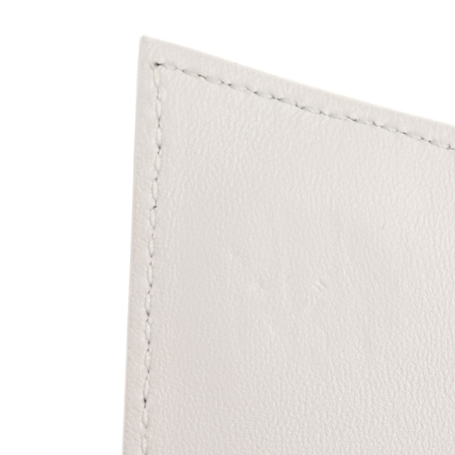 Balenciaga Shiny Calfskin Crocodile Embossed Top Handle Hourglass Clutch White 9 of 12