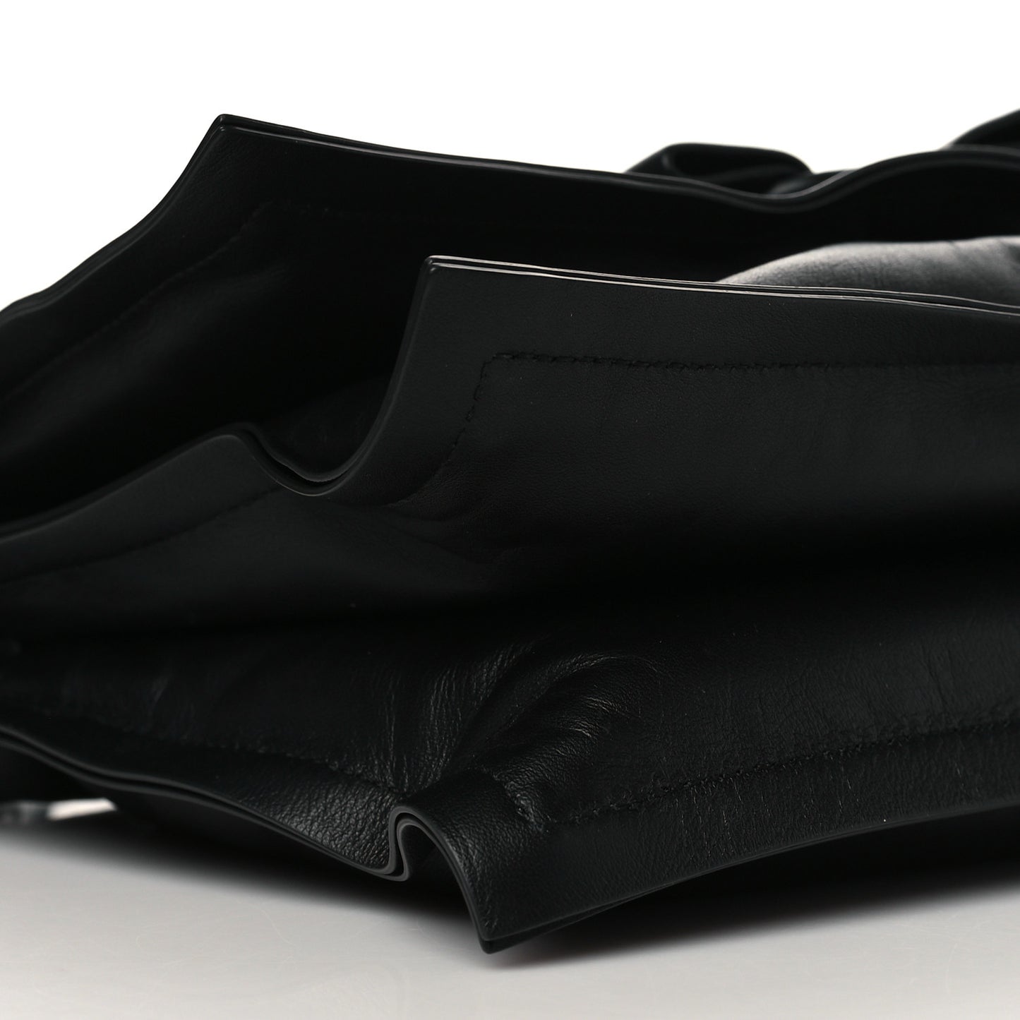 Calfskin Small Viva Bow Shoulder Bag Black