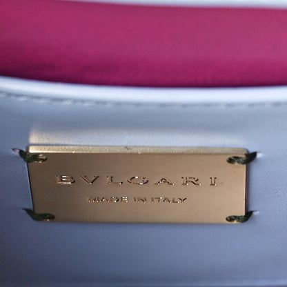 Bulgari Calfskin Embellished Serpenti Forever Crossbody Light Blue 7 of 9