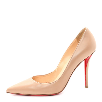 Christian Louboutin Nappa Apostrophy 100 Pumps 36 Nude 1 of 9