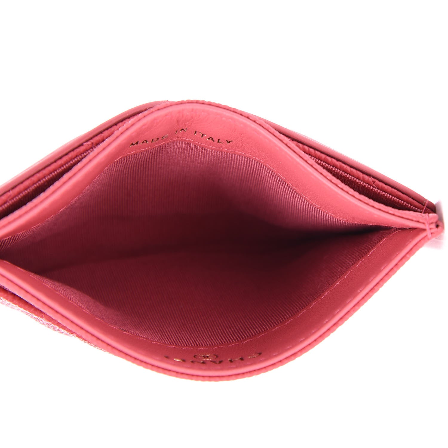 Chanel Caviar Quilted Filigree Card Holder Pink 5 of 11