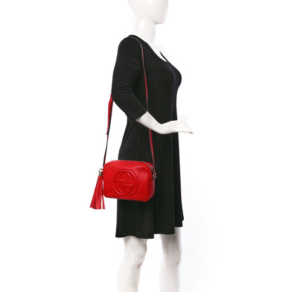 Gucci Pebbled Calfskin Small Soho Disco Bag Vibrant Red 2 of 9