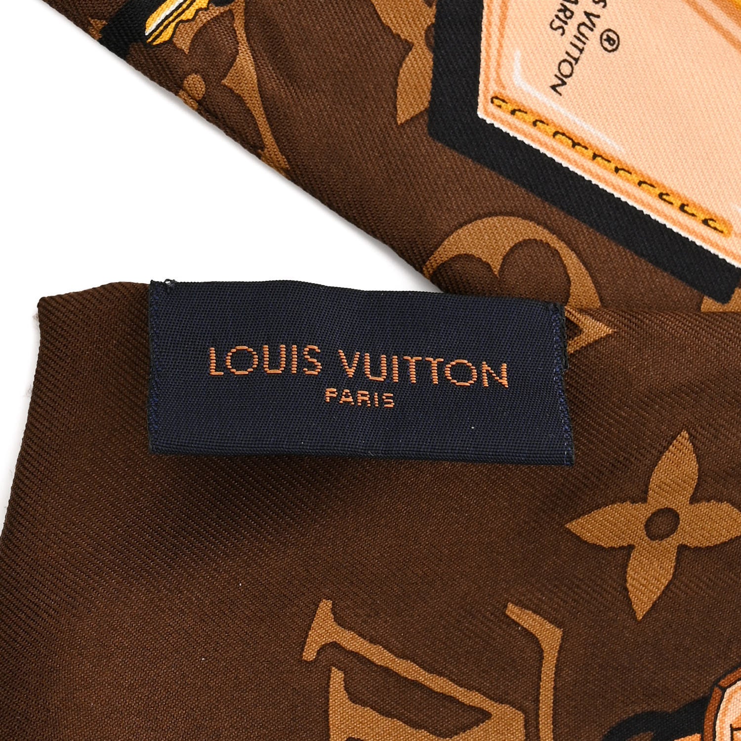 Louis Vuitton Silk Monogram Confidential Bandeau Brown 4 of 5