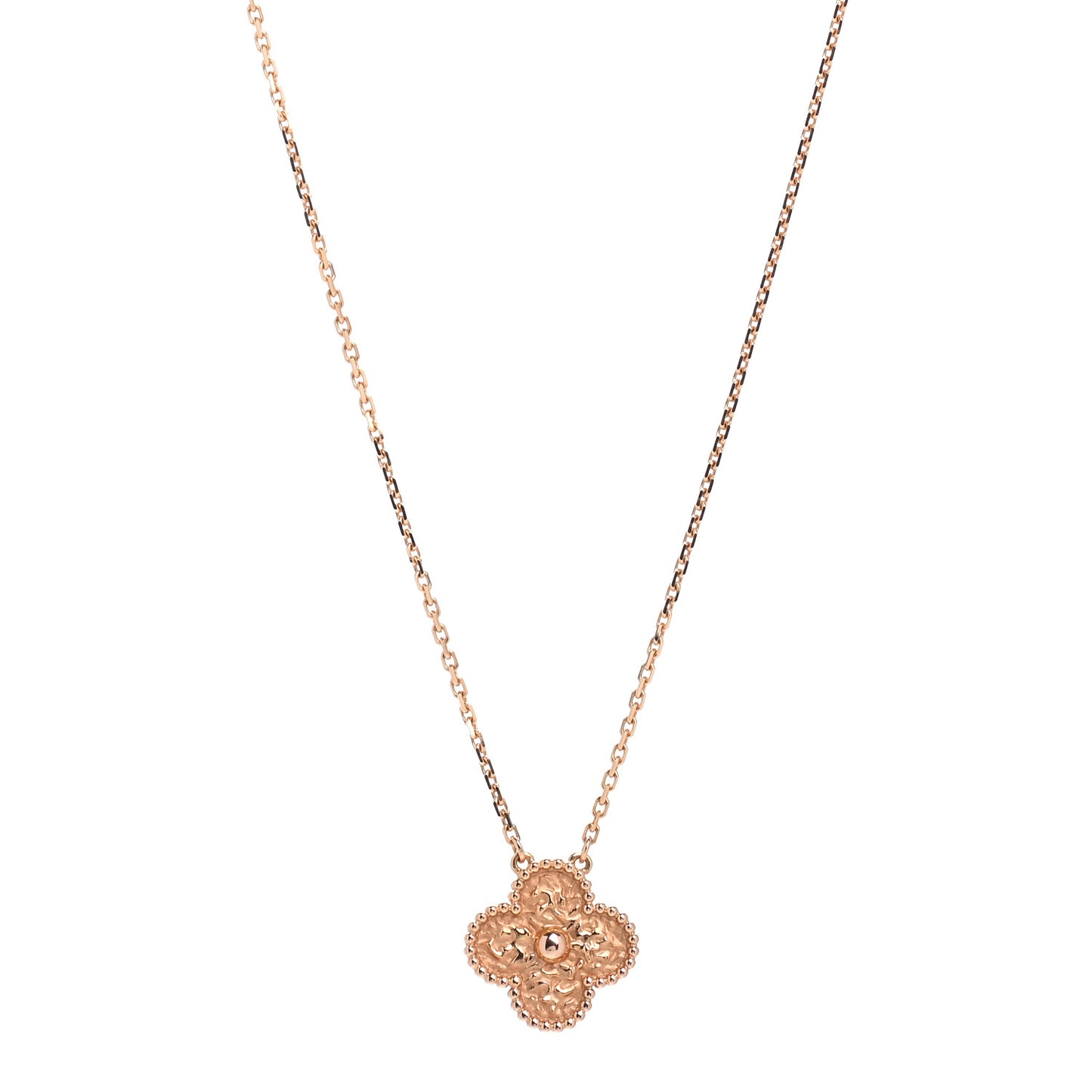 18K Rose Gold Vintage Alhambra Pendant Necklace
