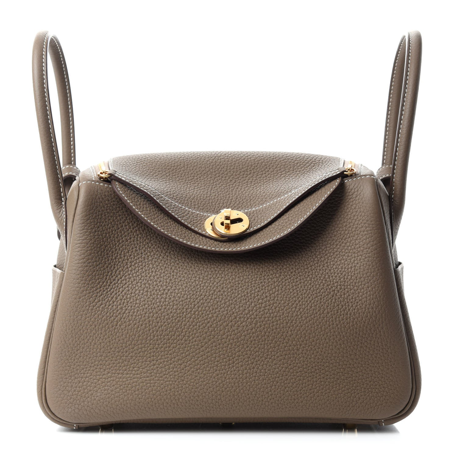 Hermes Taurillon Clemence Lindy 26 Etoupe 1 of 11