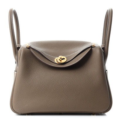 Hermes Taurillon Clemence Lindy 26 Etoupe 1 of 11