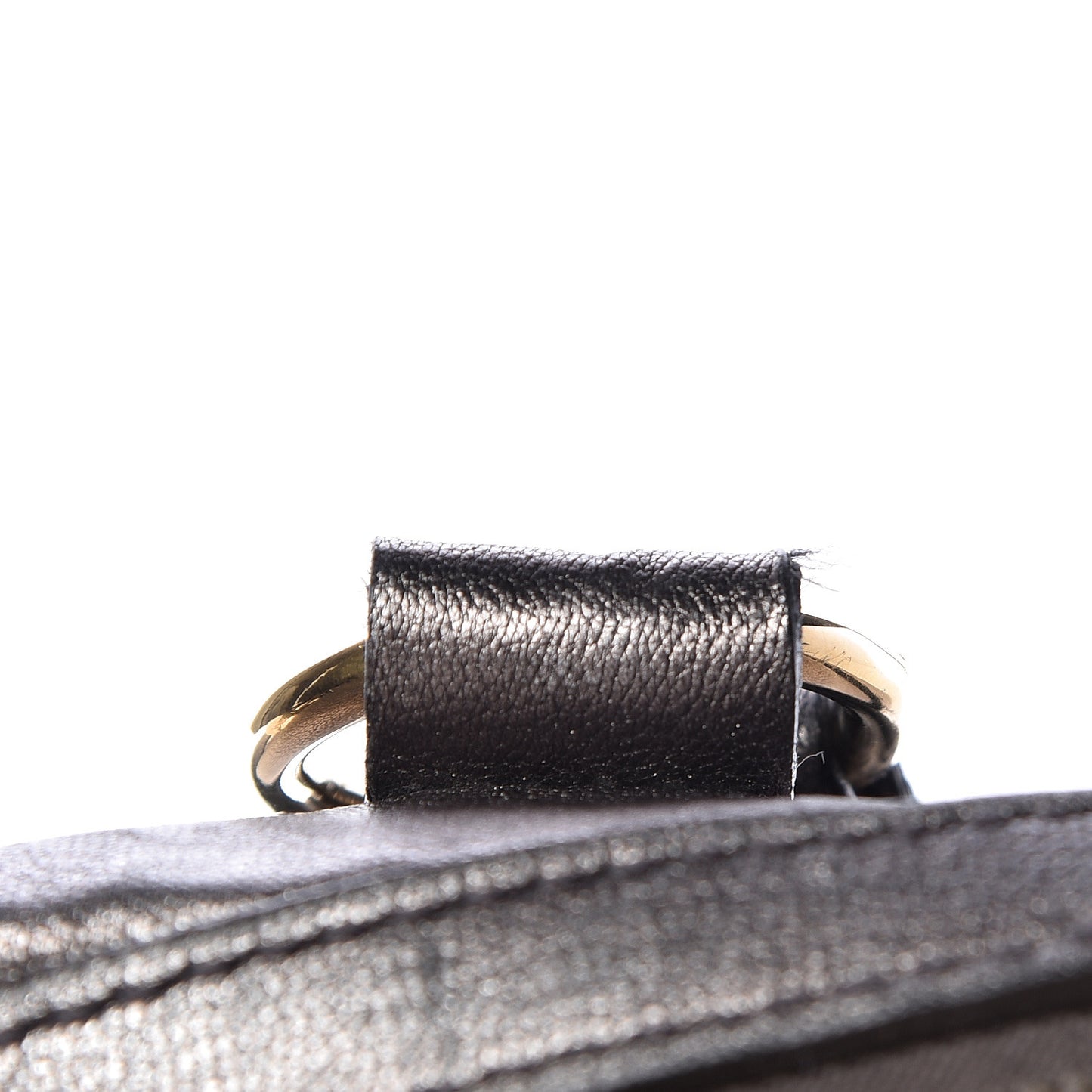 Metallic Calfskin Oversized Muse Gunmetal