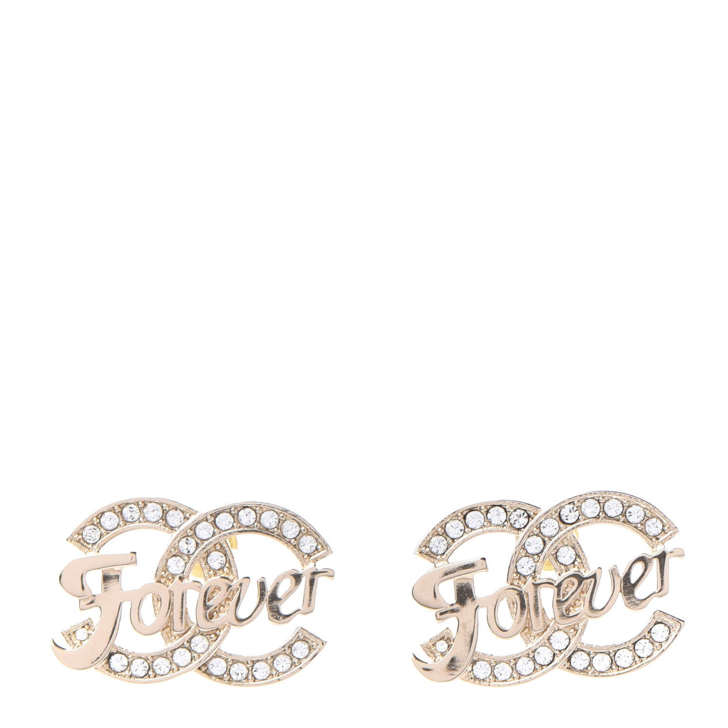 Crystal CC Forever Earrings Gold