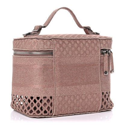 Christian Dior Mesh Embroidered Diortravel Vanity Case Clay 3 of 14