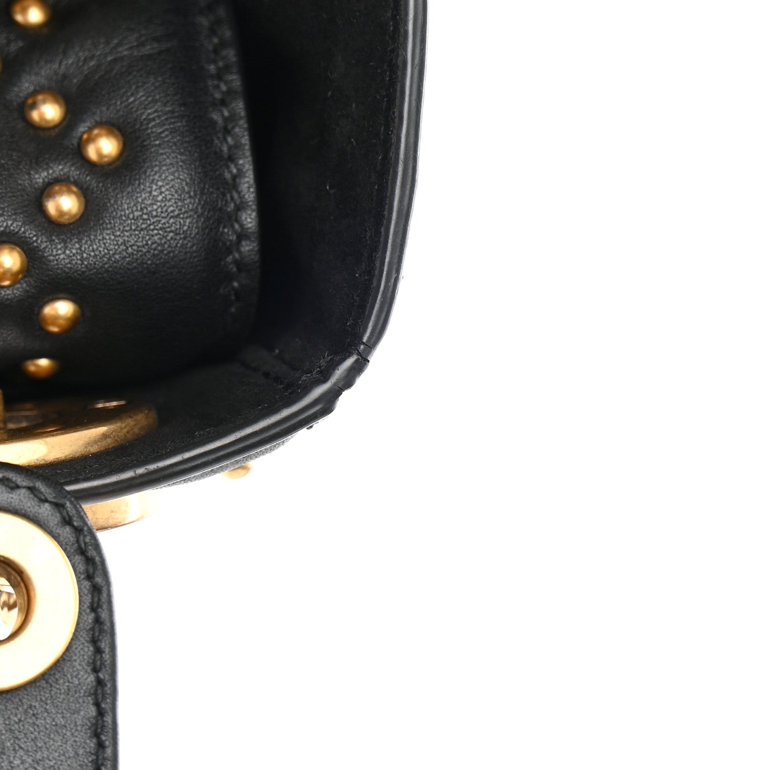 Christian Dior Lambskin Studded Mini Supple Lady Dior Black 12 of 15