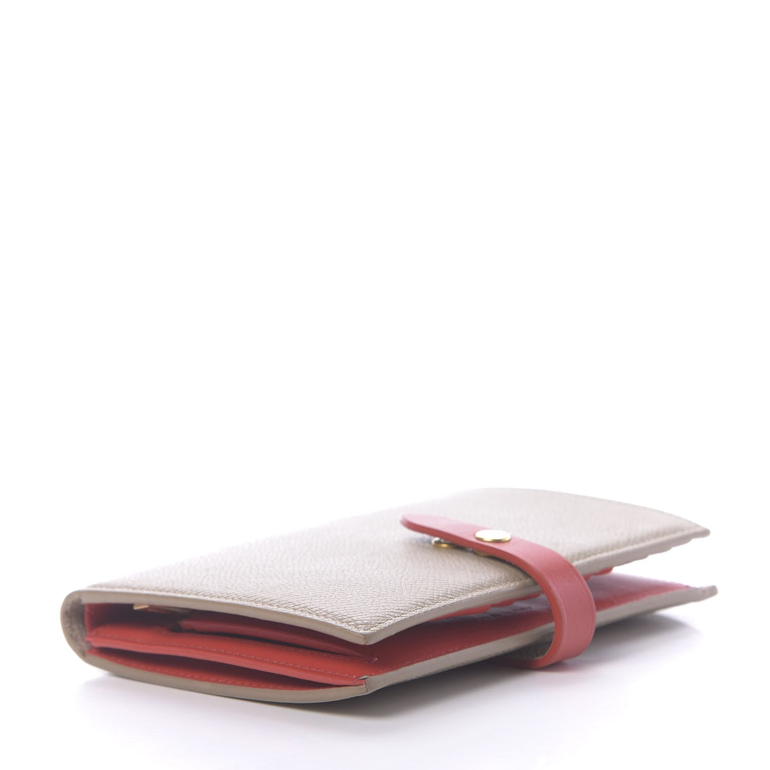 Celine Grained Calfskin Large Multifunction Strap Wallet Pop Red Chalk 4 of 11